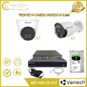 Trọn Bộ 14 Camera Vantech IP 5.0MP