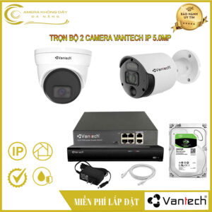 Trọn Bộ 2 Camera Vantech IP 5.0MP