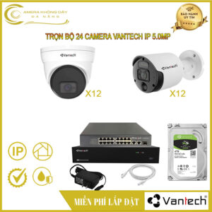 Trọn Bộ 24 Camera Vantech IP 5.0MP