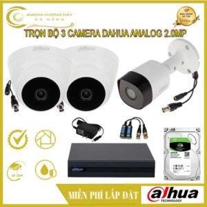 Trọn Bộ 3 Camera Dahua Analog 2.0MP