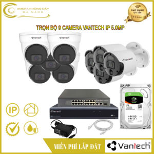 Trọn Bộ 9 Camera Vantech IP 5.0MP